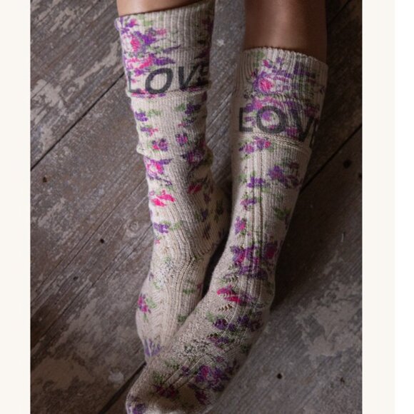 Magnolia Pearl Accessories - Magnolia Pearl LIMITED Big Dipper OTK Floral Love Socks in Frida